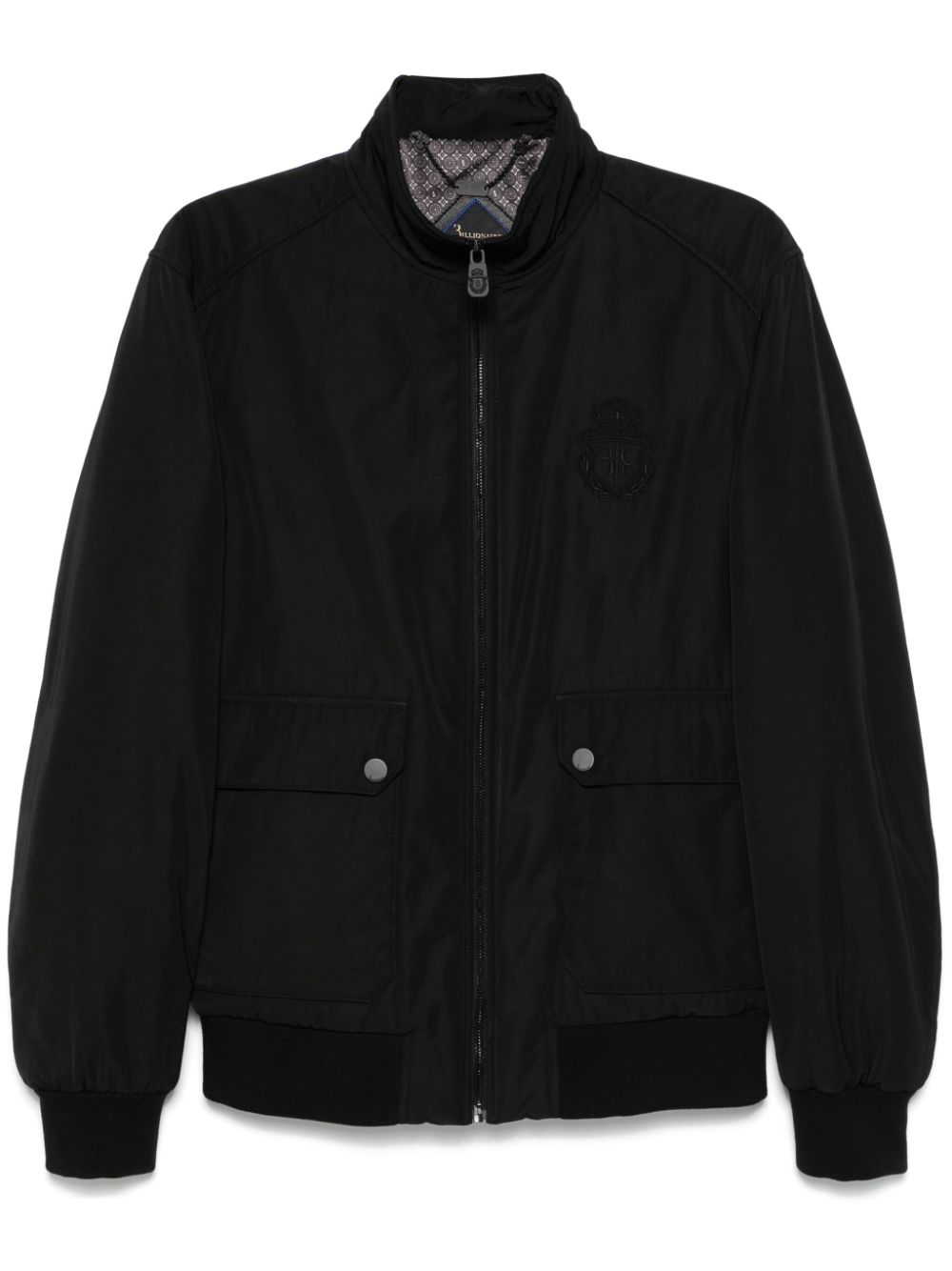 Billionaire  logo-embroidered jacket