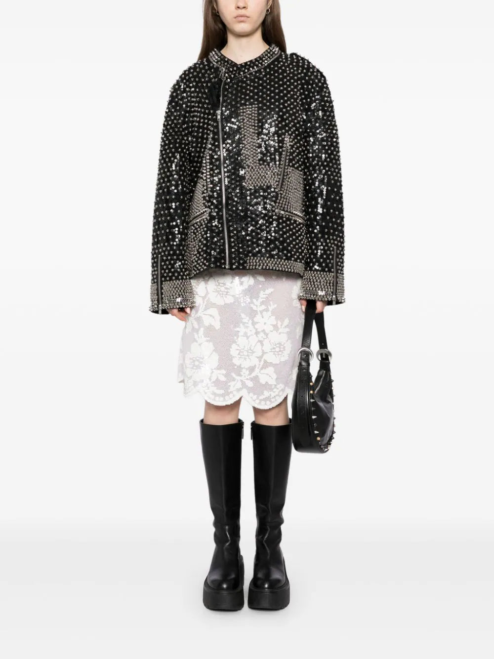 Ashish  sequin-embellished A-line skirt