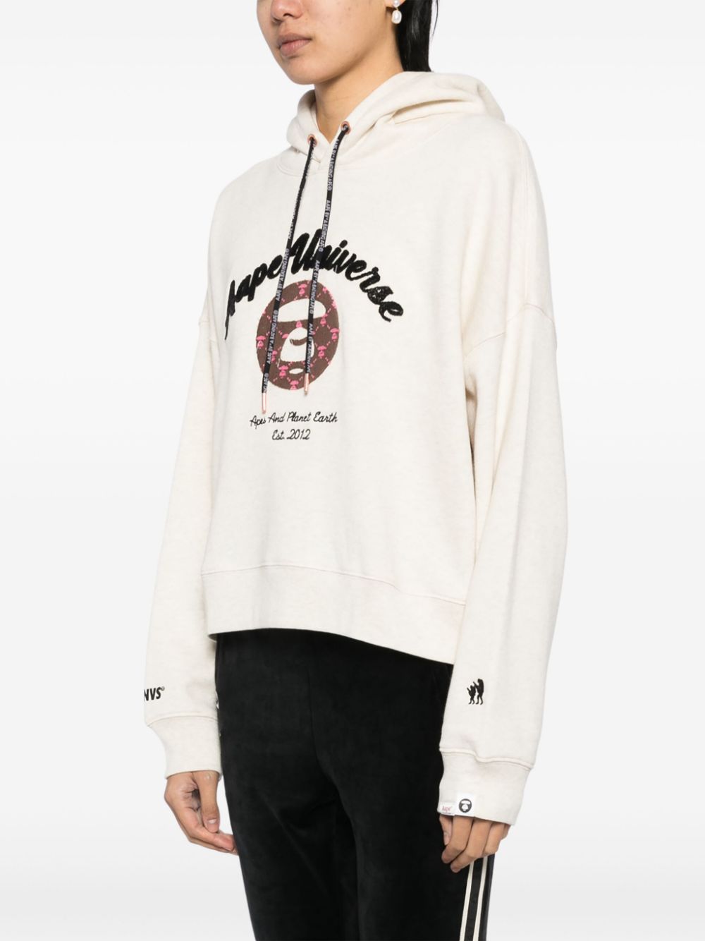AAPE BY *A BATHING APE®  logo-patch sweater hoodie