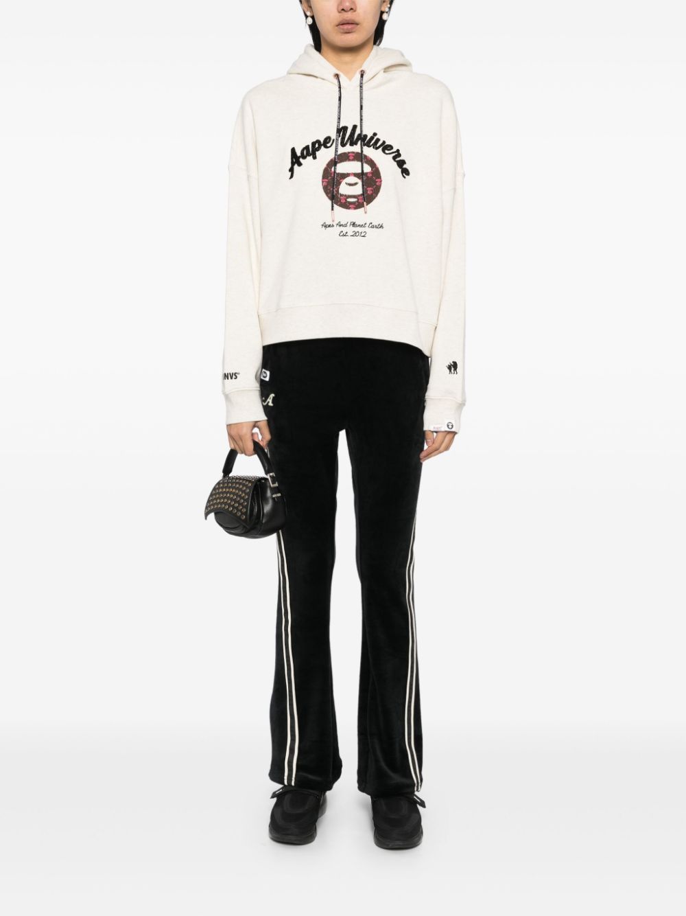 AAPE BY *A BATHING APE®  logo-patch sweater hoodie