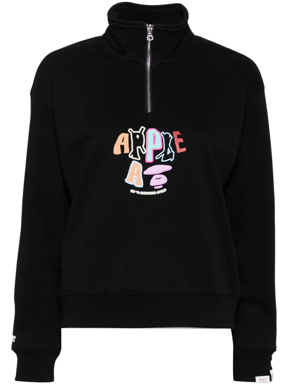 AAPE BY *A BATHING APE®  logo-print half-zip sweatshirt