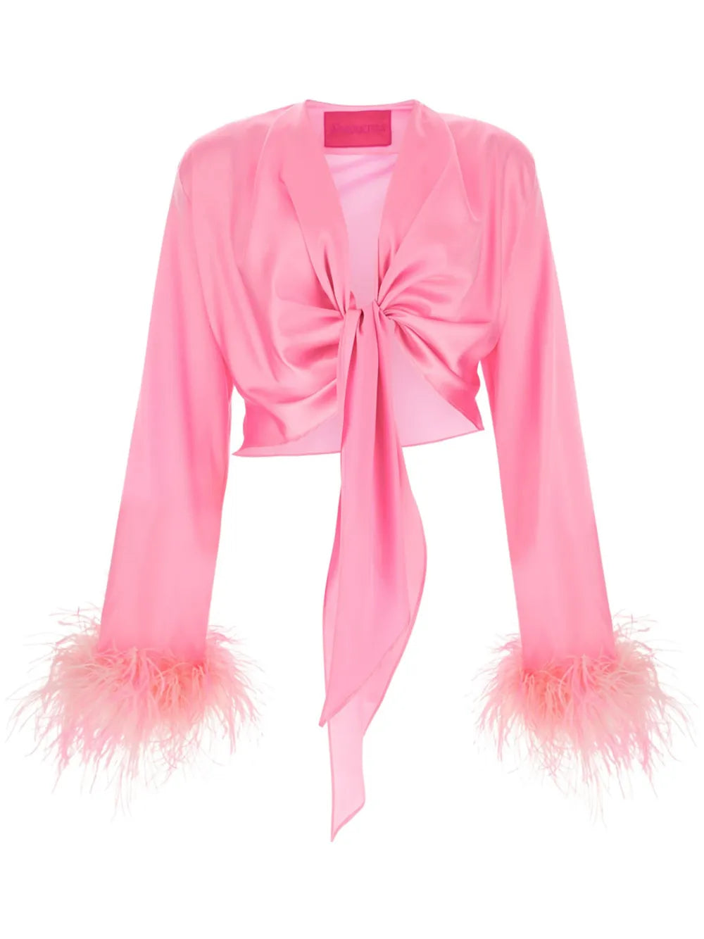 VERGUENZA  feather-trim top
