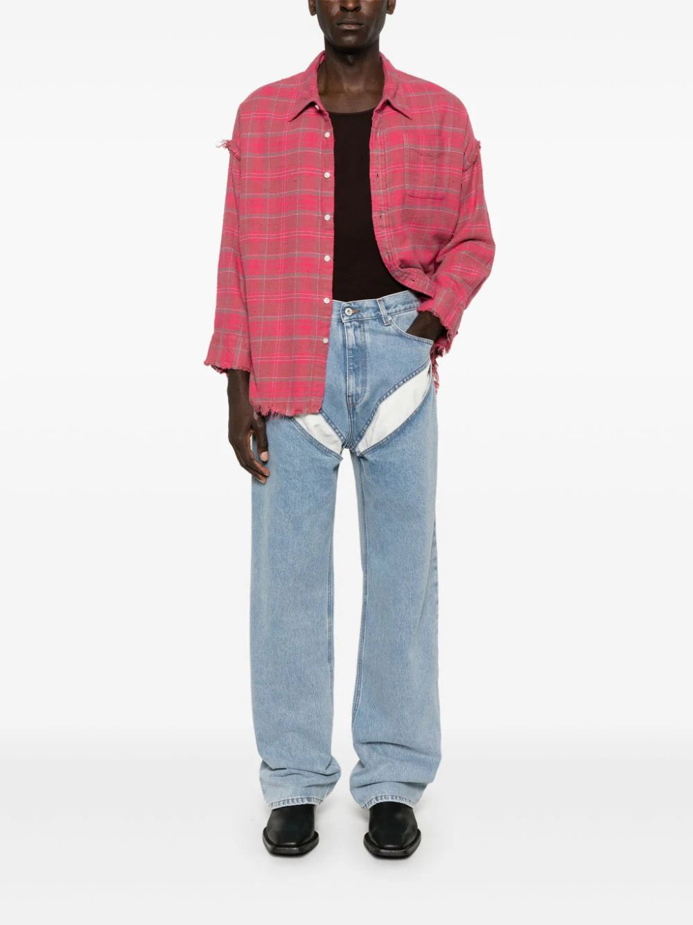 Y/Project contrast-panel jeans