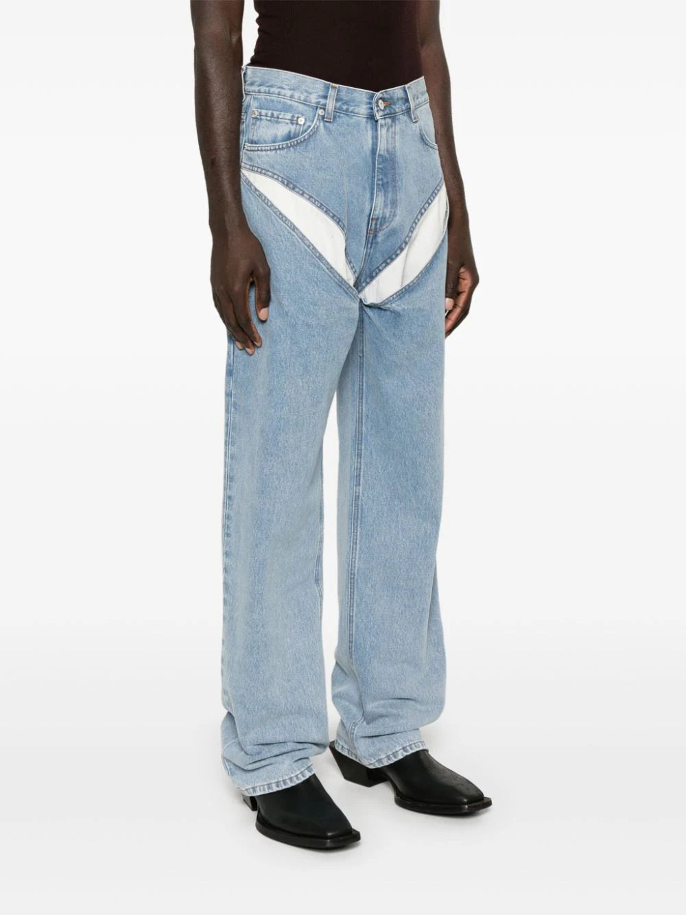 Y/Project contrast-panel jeans