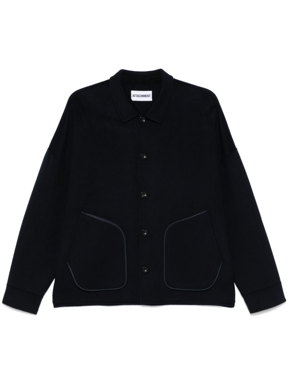 Attachment  felted shirt jacket