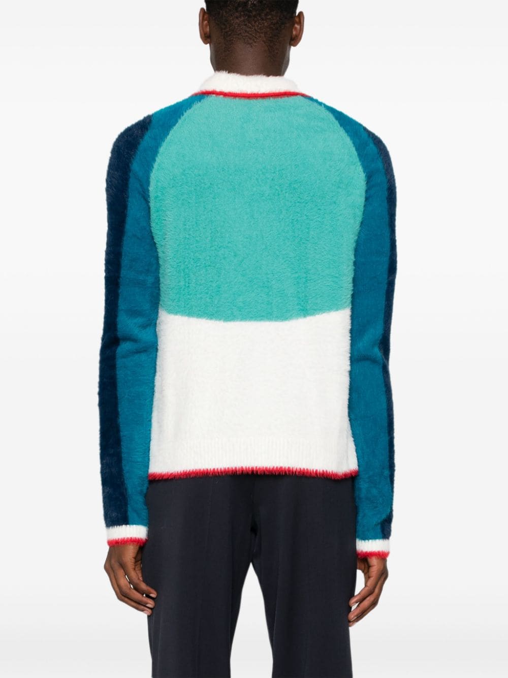 Casablanca  intarsia-logo brushed sweater
