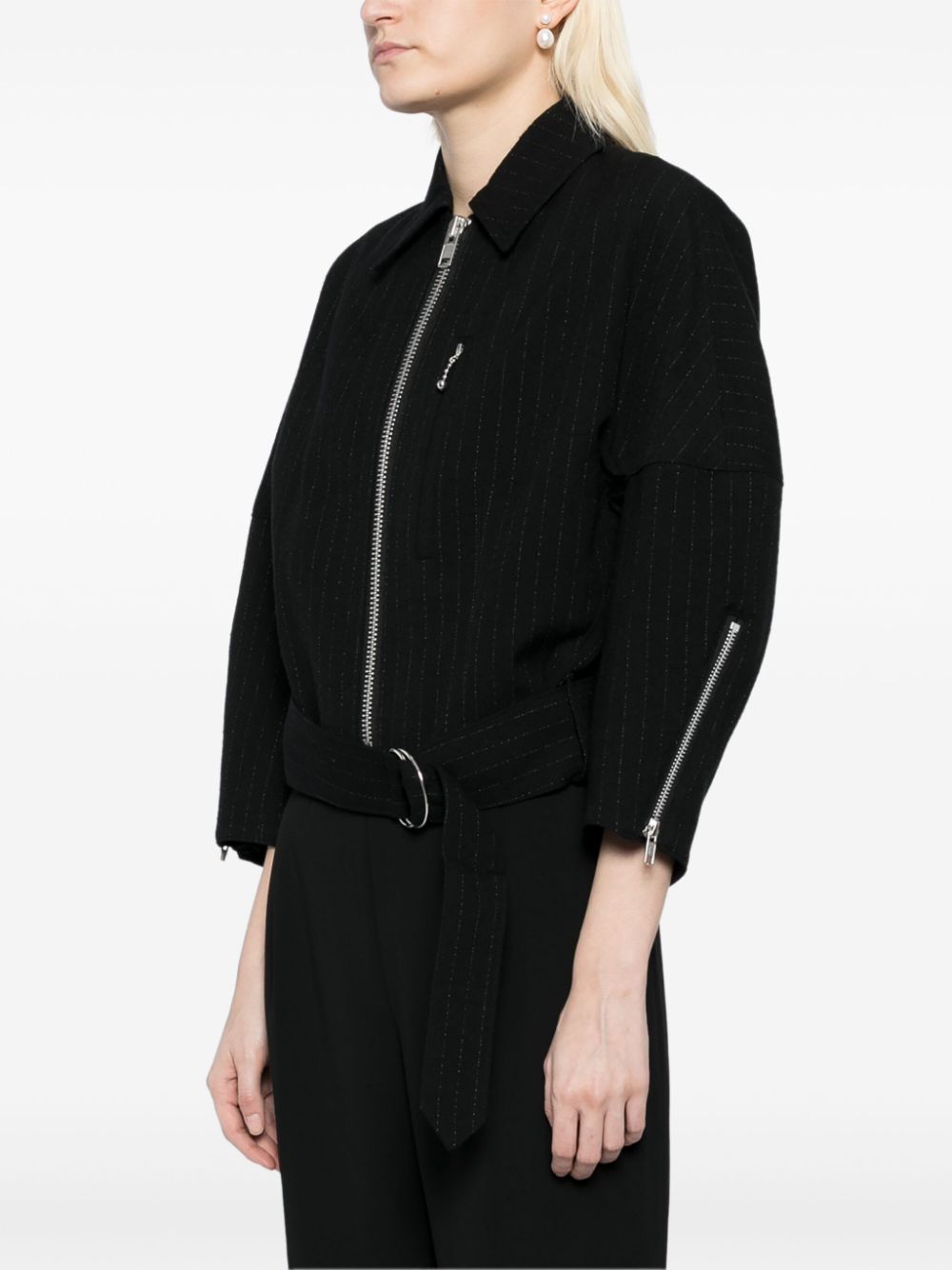 Y's striped zip-up jacket - Image 3
