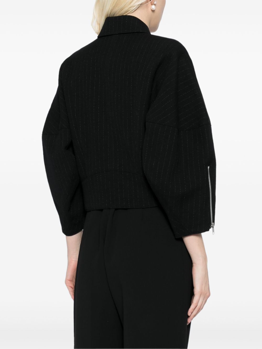 Y's striped zip-up jacket - Image 4