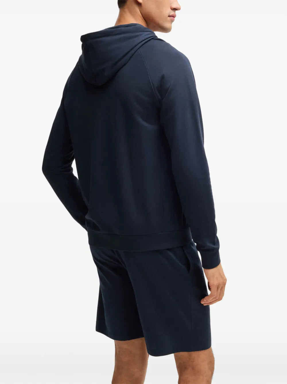 BOSS logo-print cotton hoodie