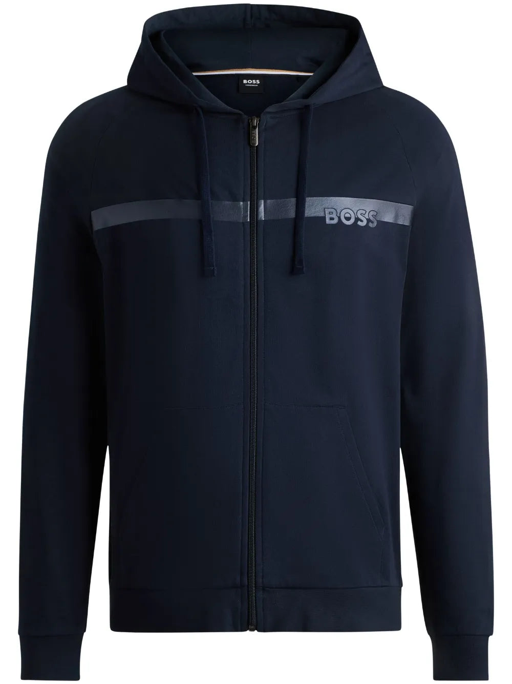 BOSS  logo-print cotton hoodie
