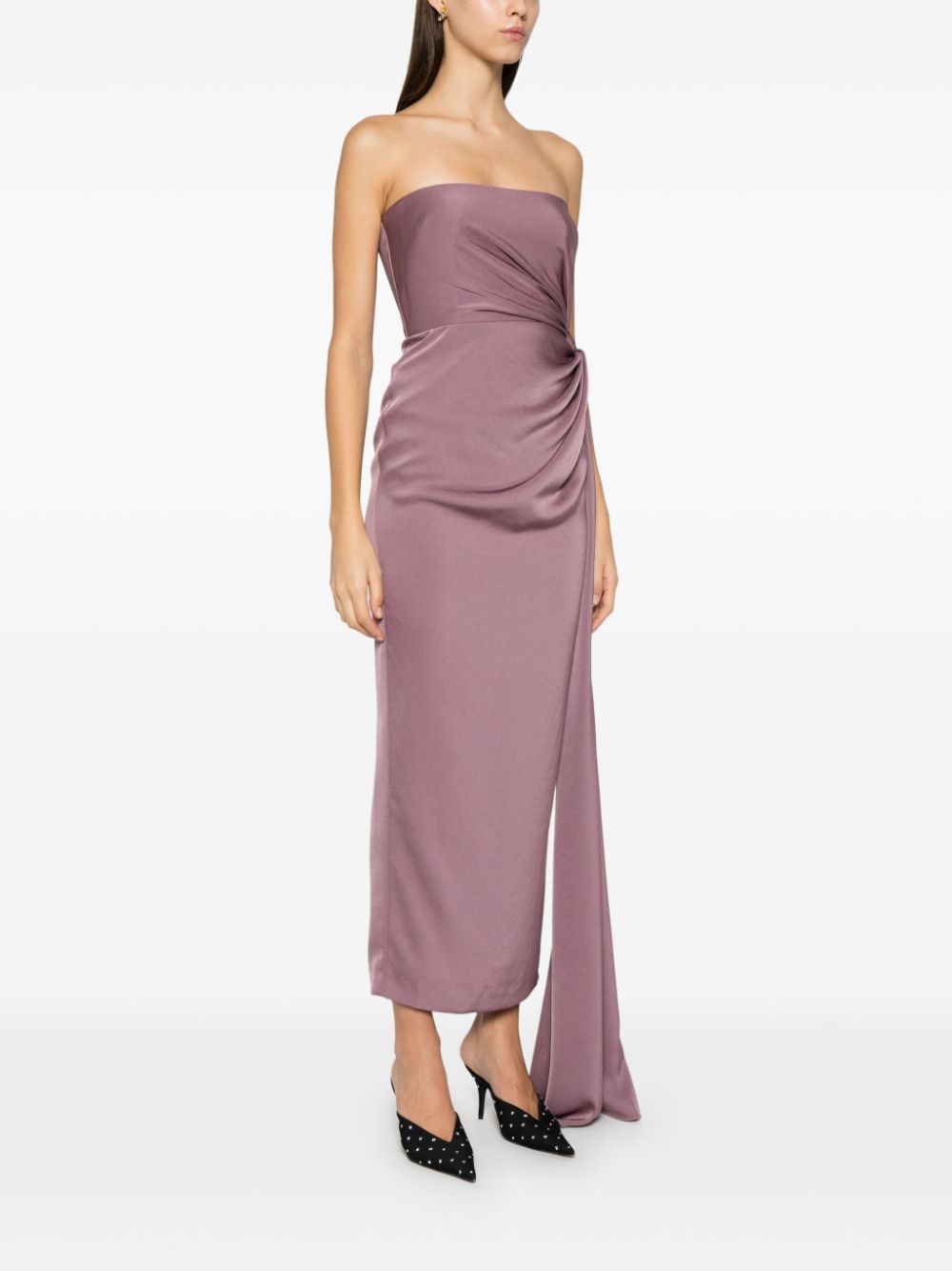 Alex Perry  twist-detail satin midi dress
