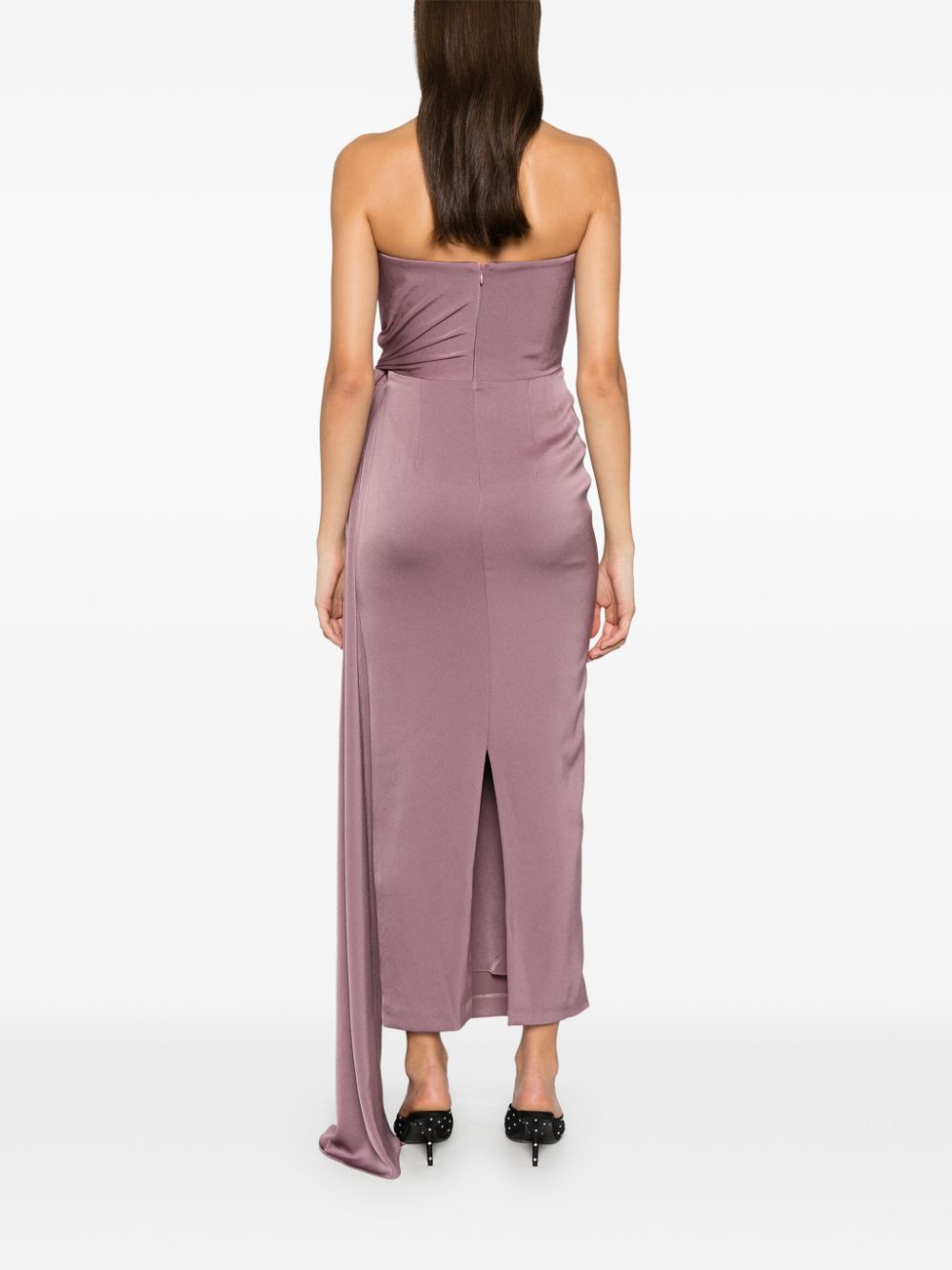 Alex Perry  twist-detail satin midi dress