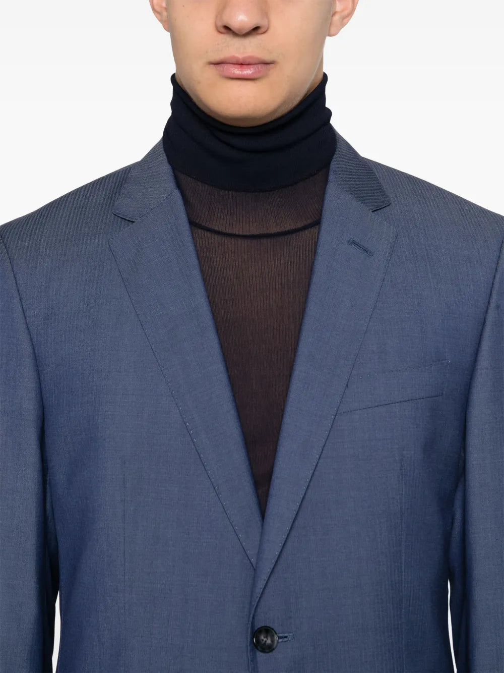 BOSS herringbone virgin wool suit