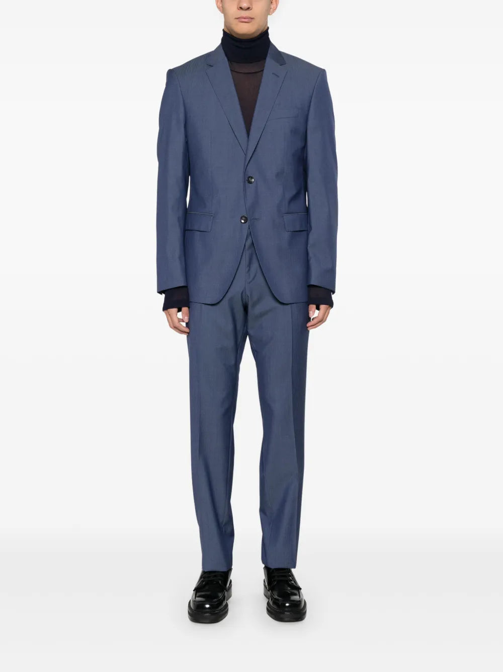 BOSS herringbone virgin wool suit