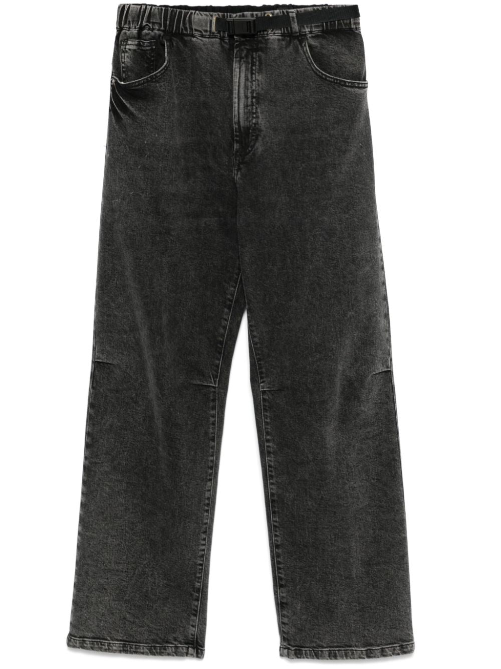 White Sand  belted straight-leg jeans