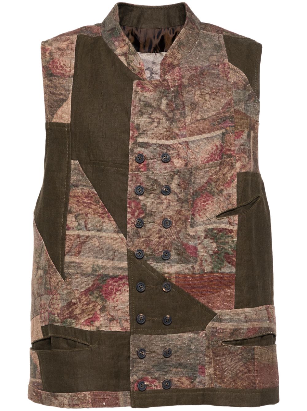 Ziggy Chen patchwork waistcoat