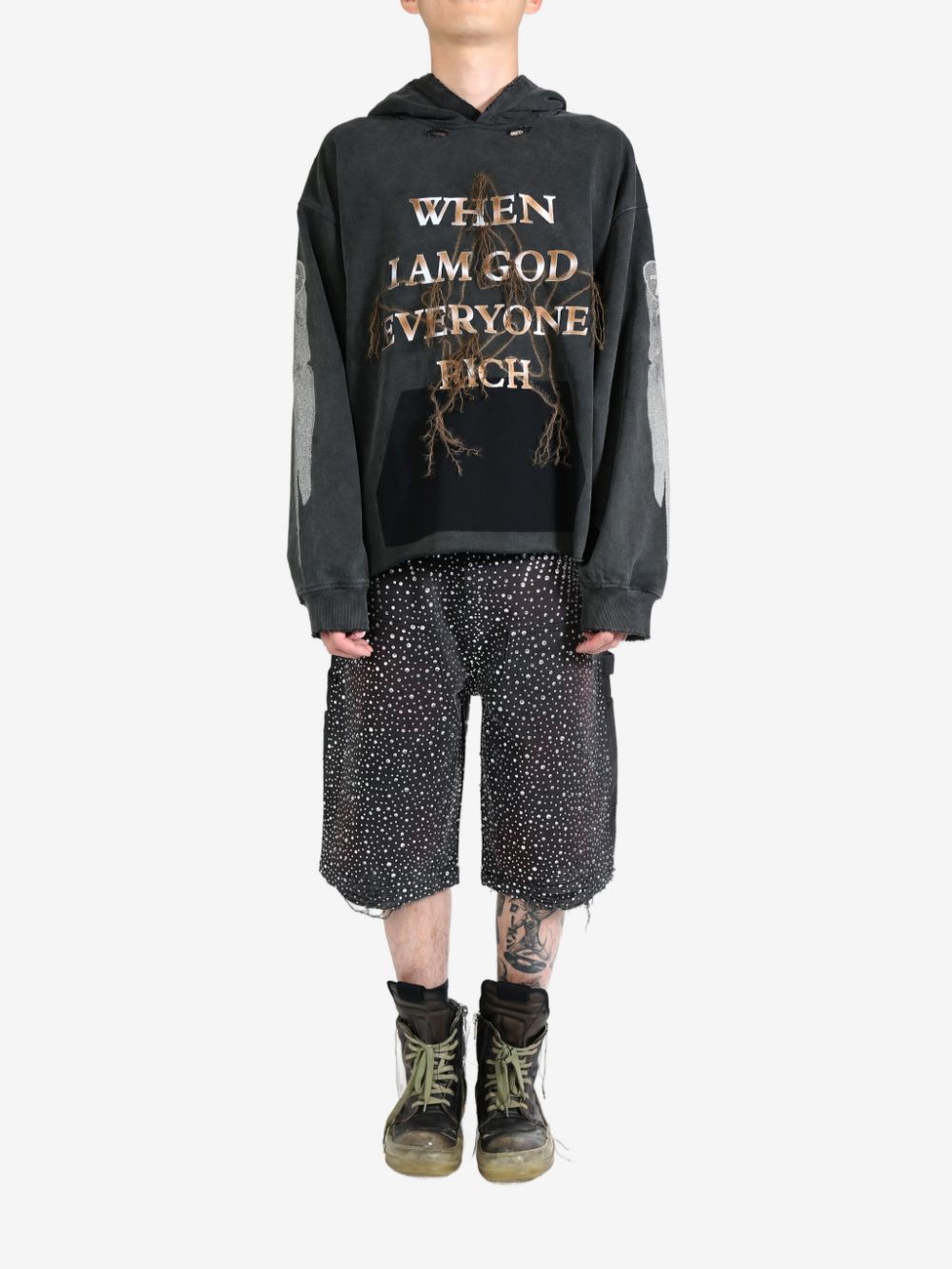 BIRTH OF ROYAL CHILD  text-print hoodie