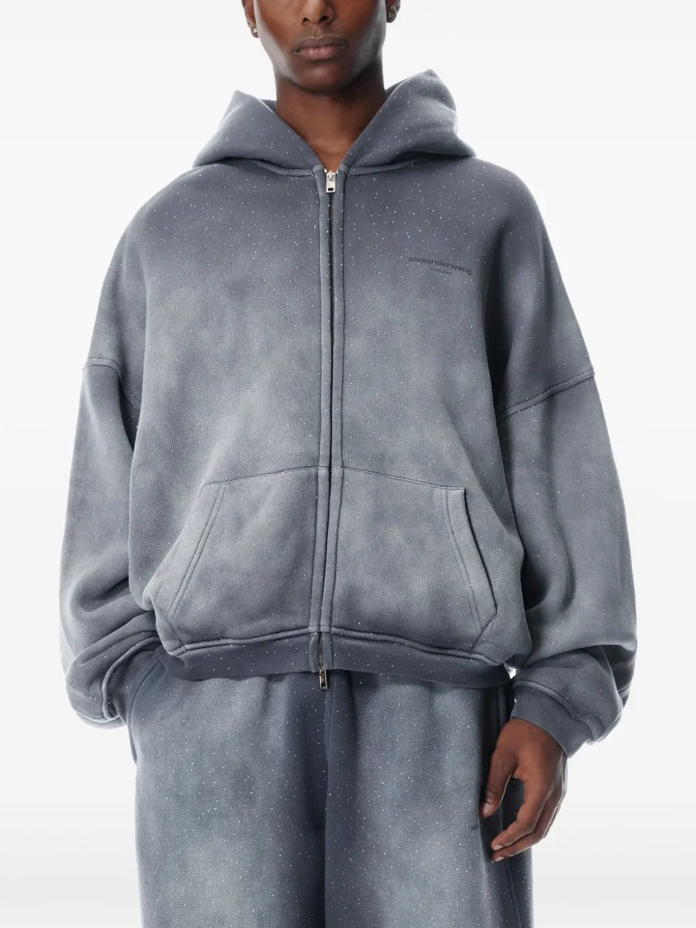 Alexander Wang  embroidered logo hoodie