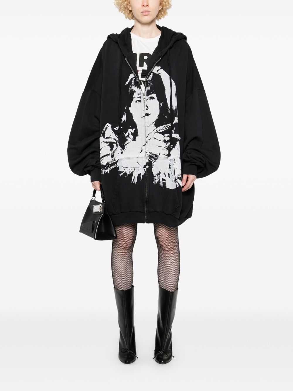 Vaquera graphic-print hoodie
