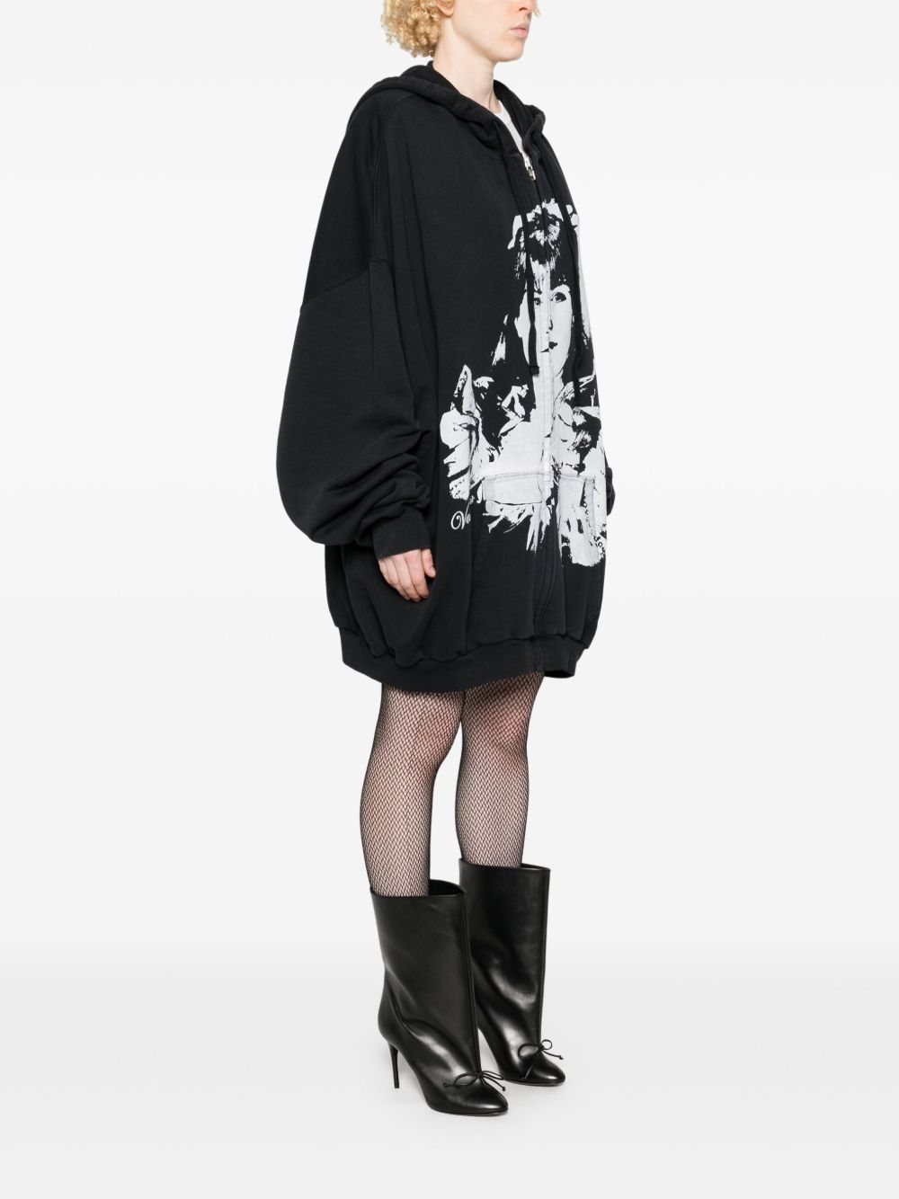 Vaquera graphic-print hoodie