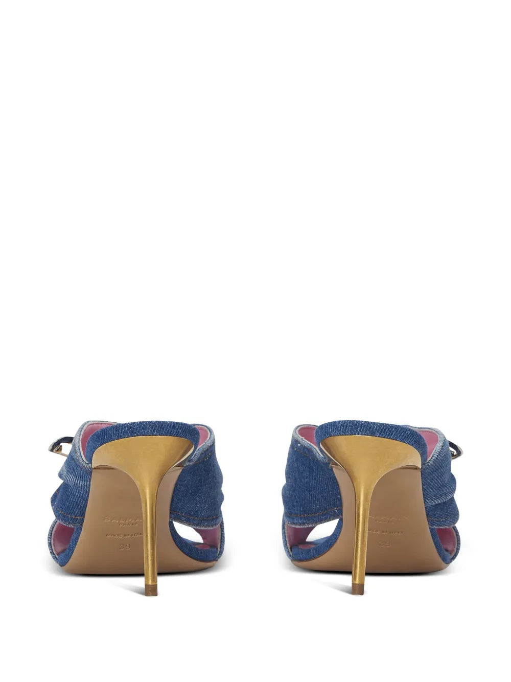 Balmain  saftey-pin denim mules