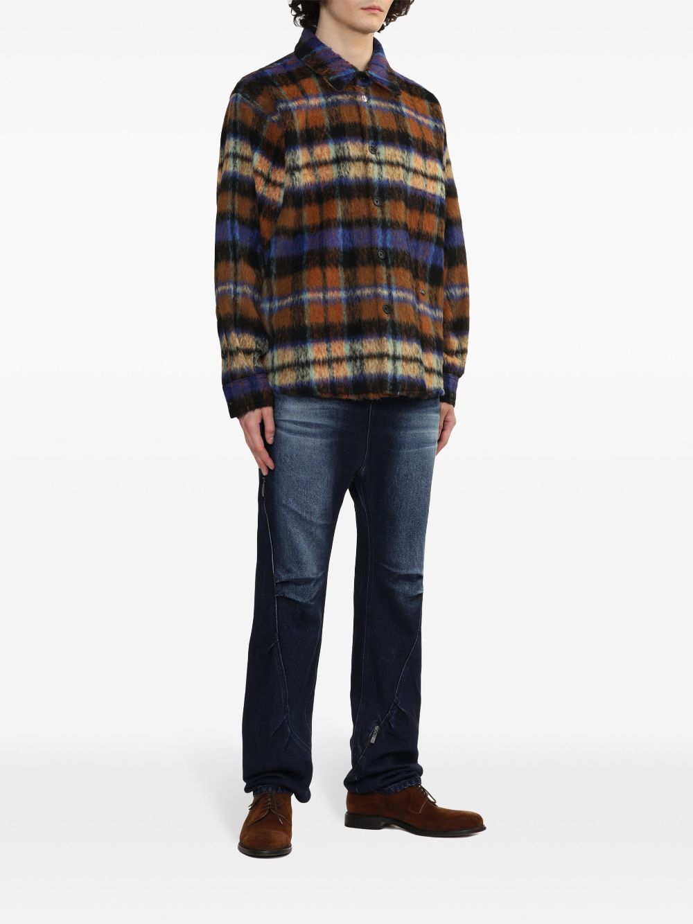 Ader Error check-pattern shirt
