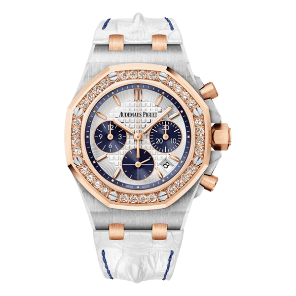 Audemars Piguet Royal Oak Offshore Chronograph 26234Sr.Zz.D202Cr.01 Gem-Set Bezel 37Mm Stainless Steel Ladies Watch