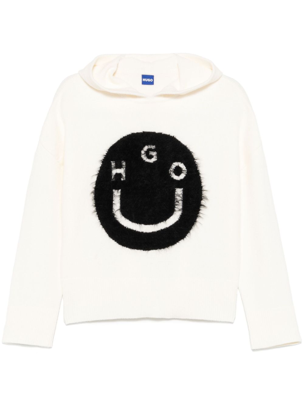 BOSS  logo-jacquard hoodie