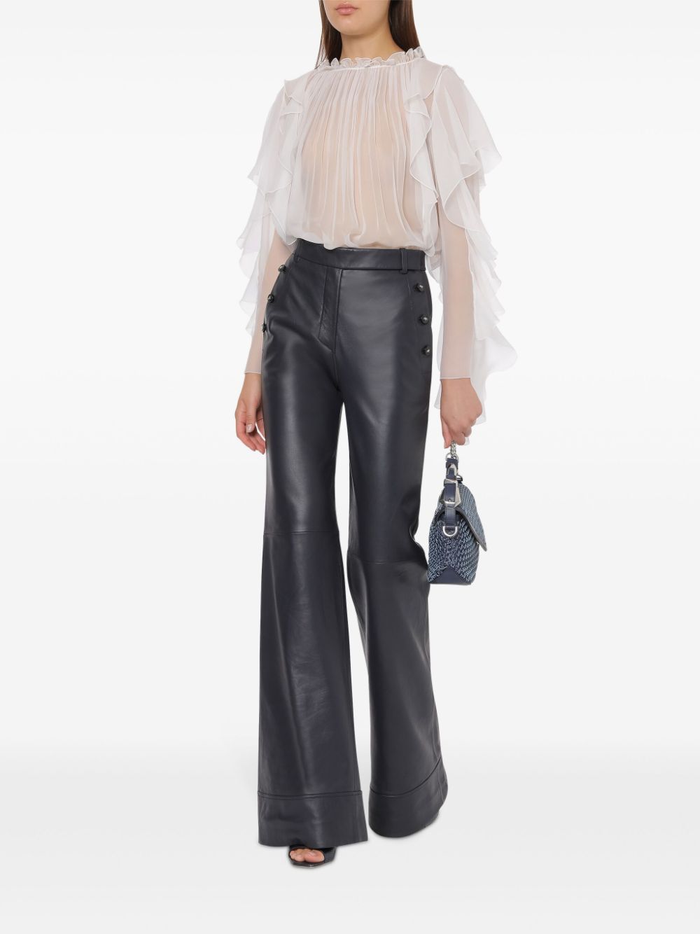 Alberta Ferretti  ruffle-detailing top