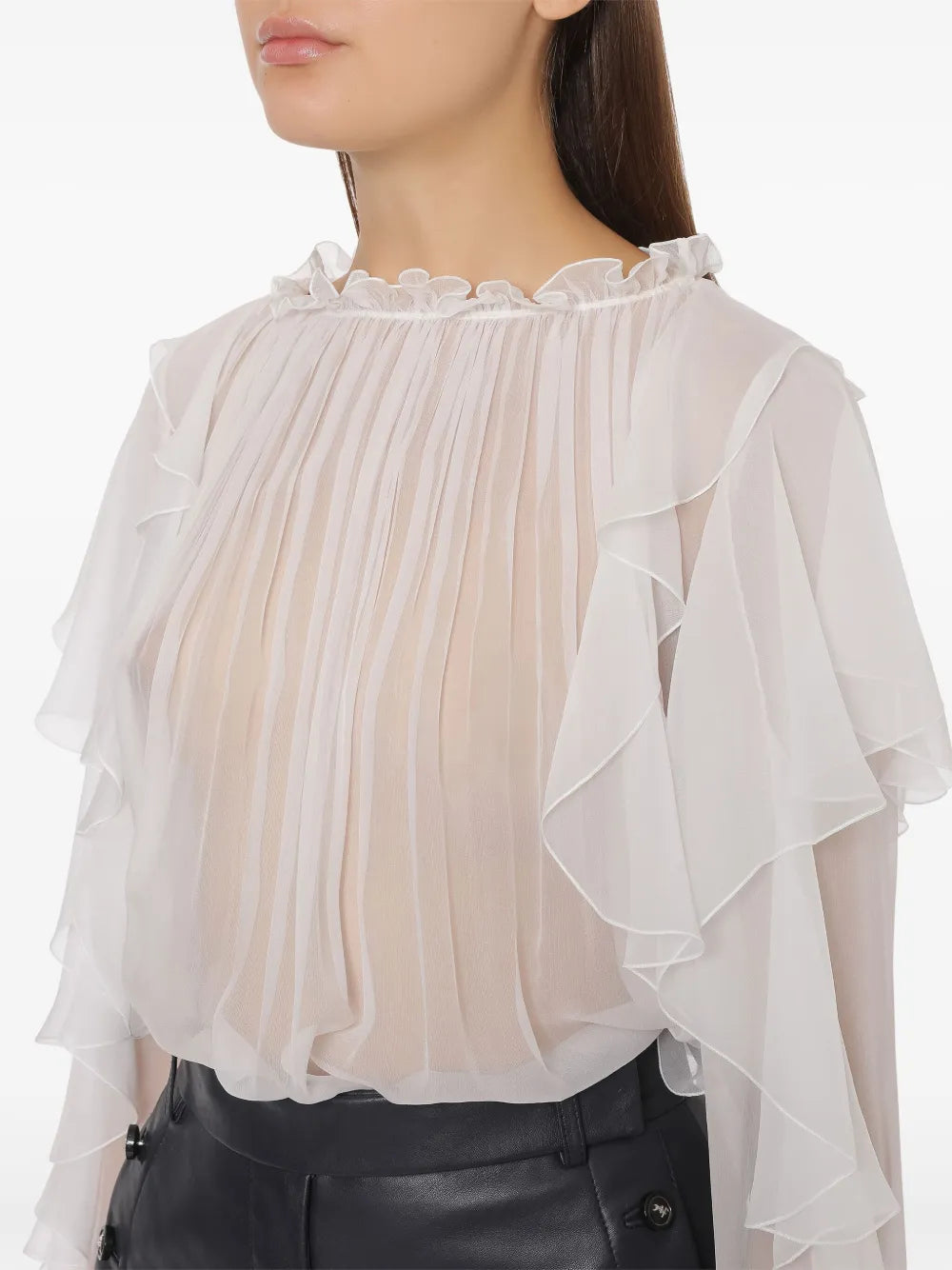 Alberta Ferretti  ruffle-detailing blouse