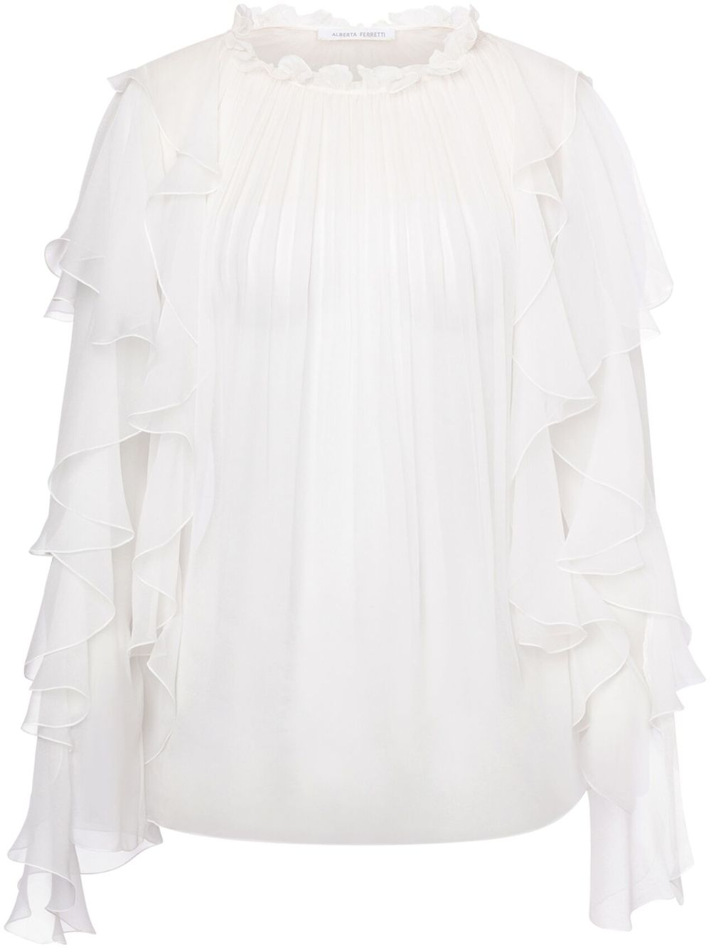 Alberta Ferretti  ruffle-detailing top