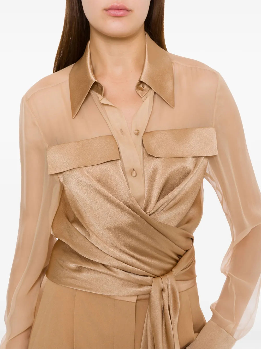 Alberta Ferretti tie-fastening shirt