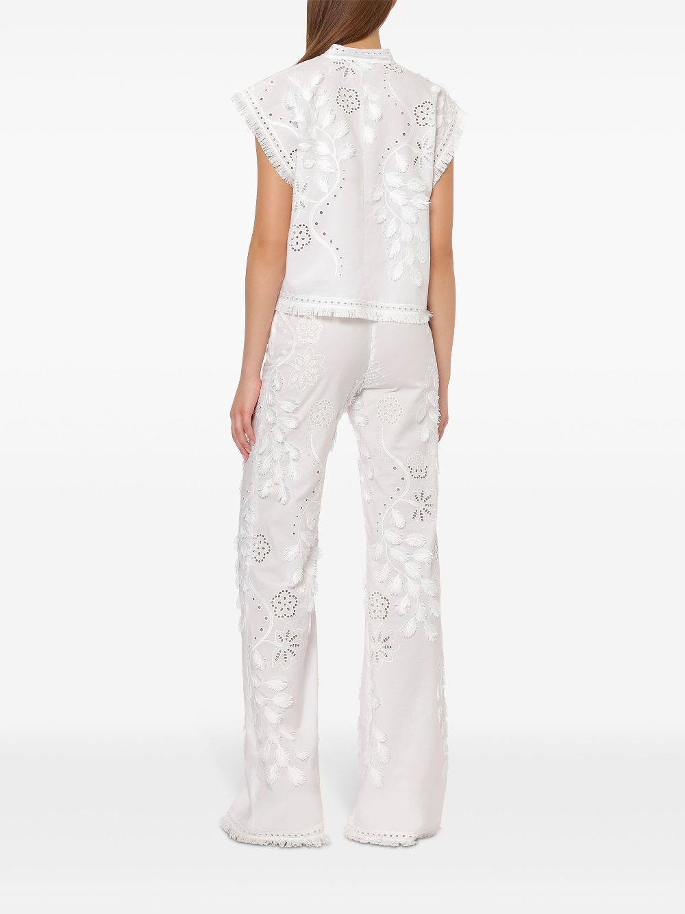 Alberta Ferretti embroidered-design top