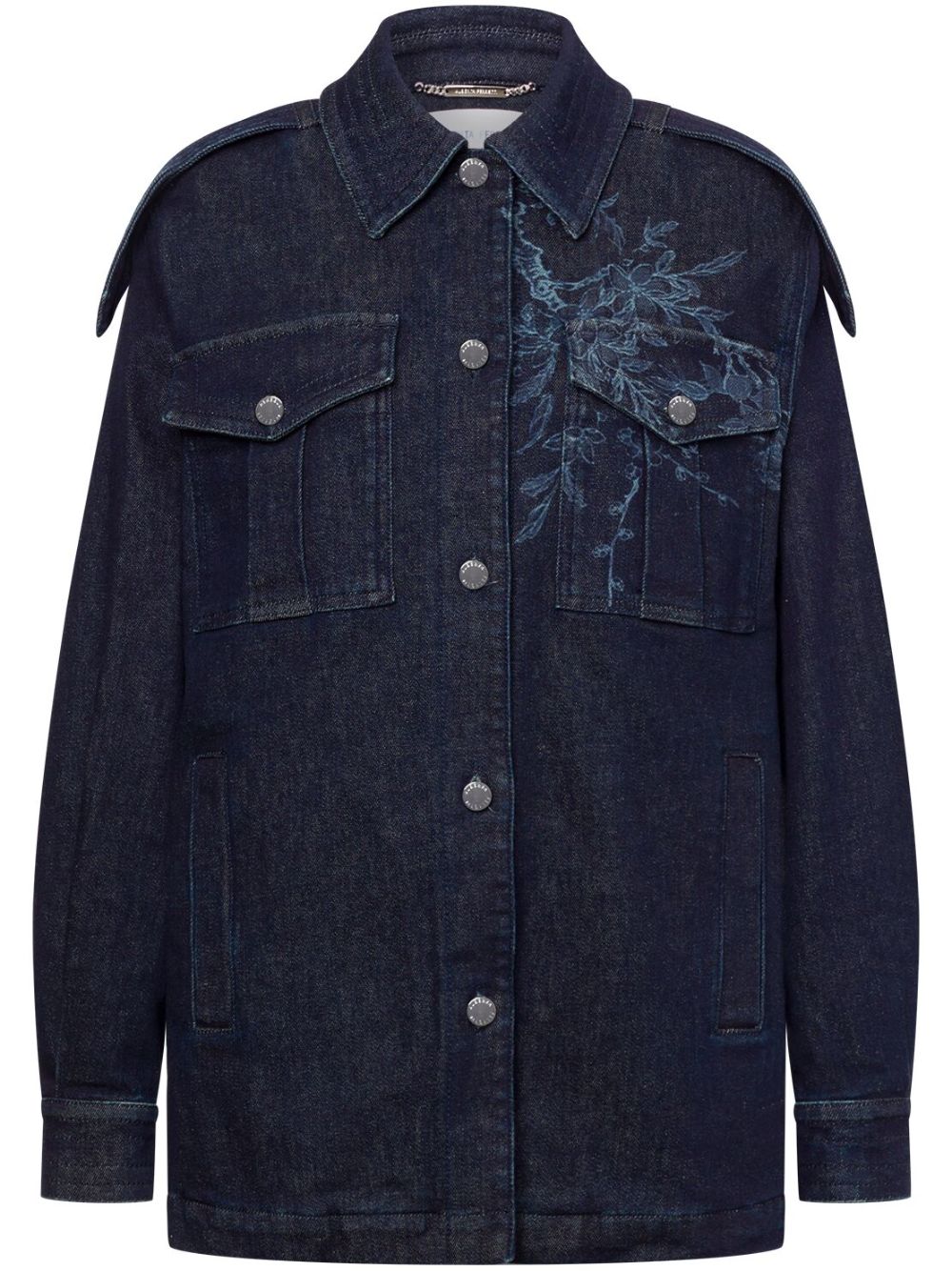 Alberta Ferretti  floral-print denim jacket
