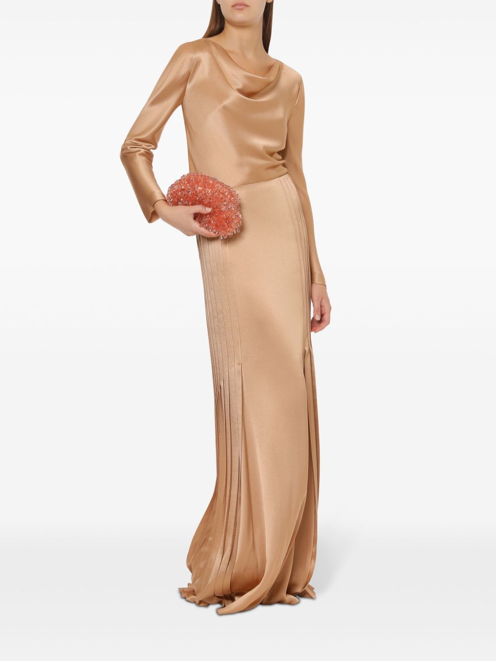 Alberta Ferretti satin maxi skirt