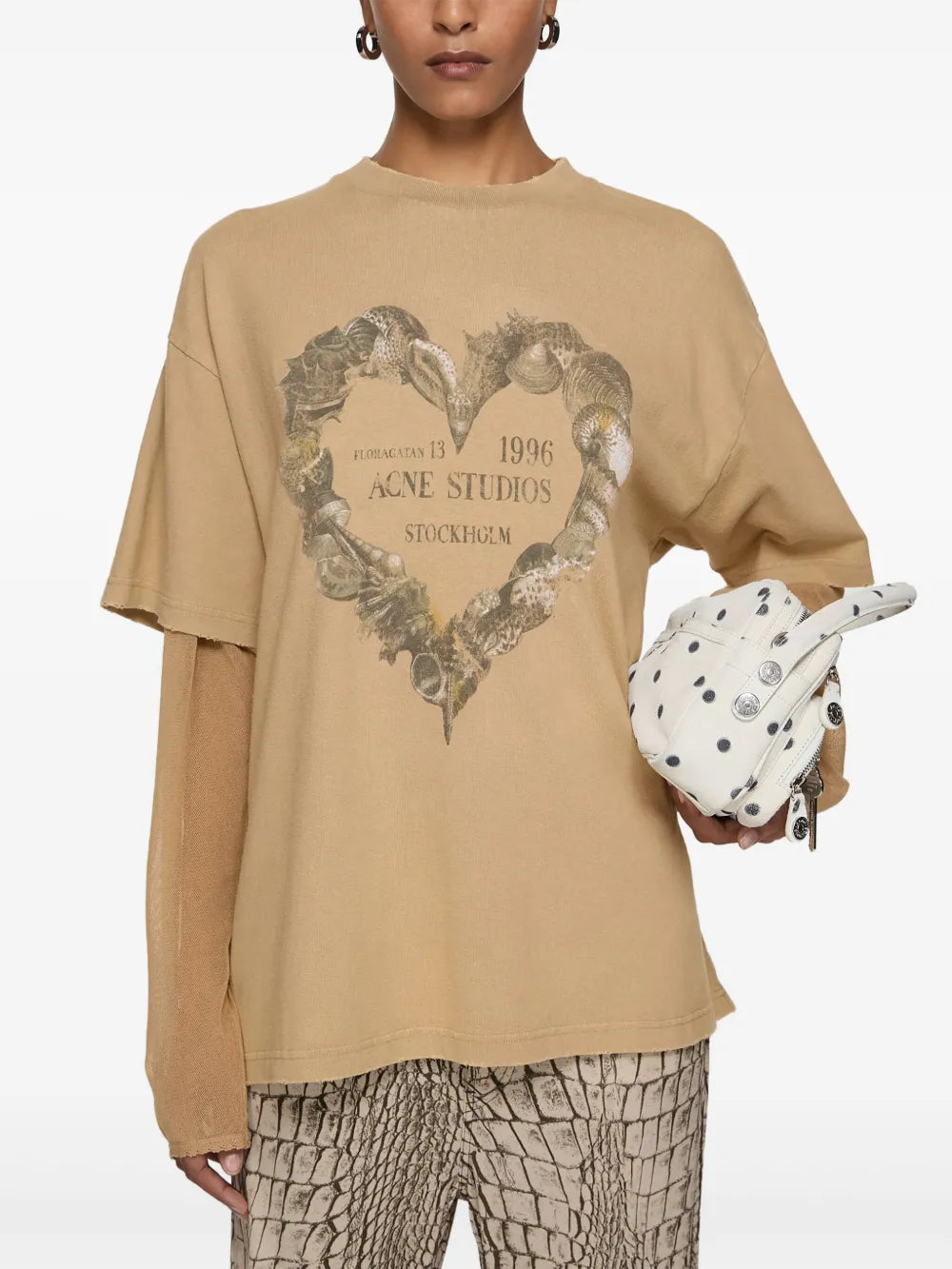 Acne Studios layered print T-shirt - Image 3