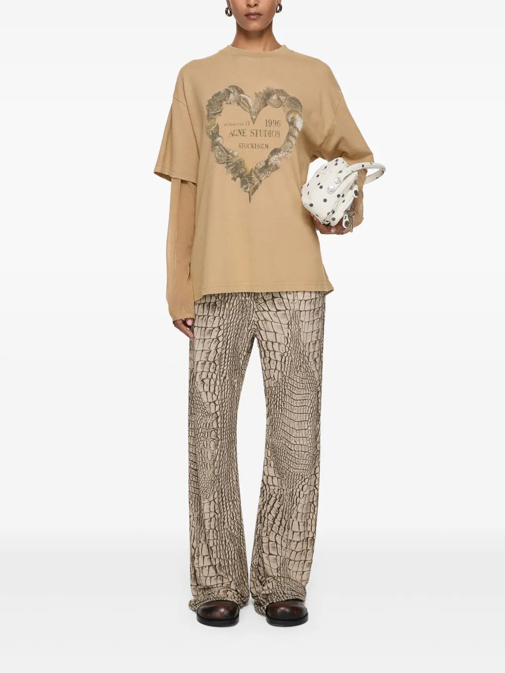 Acne Studios layered print T-shirt - Image 2