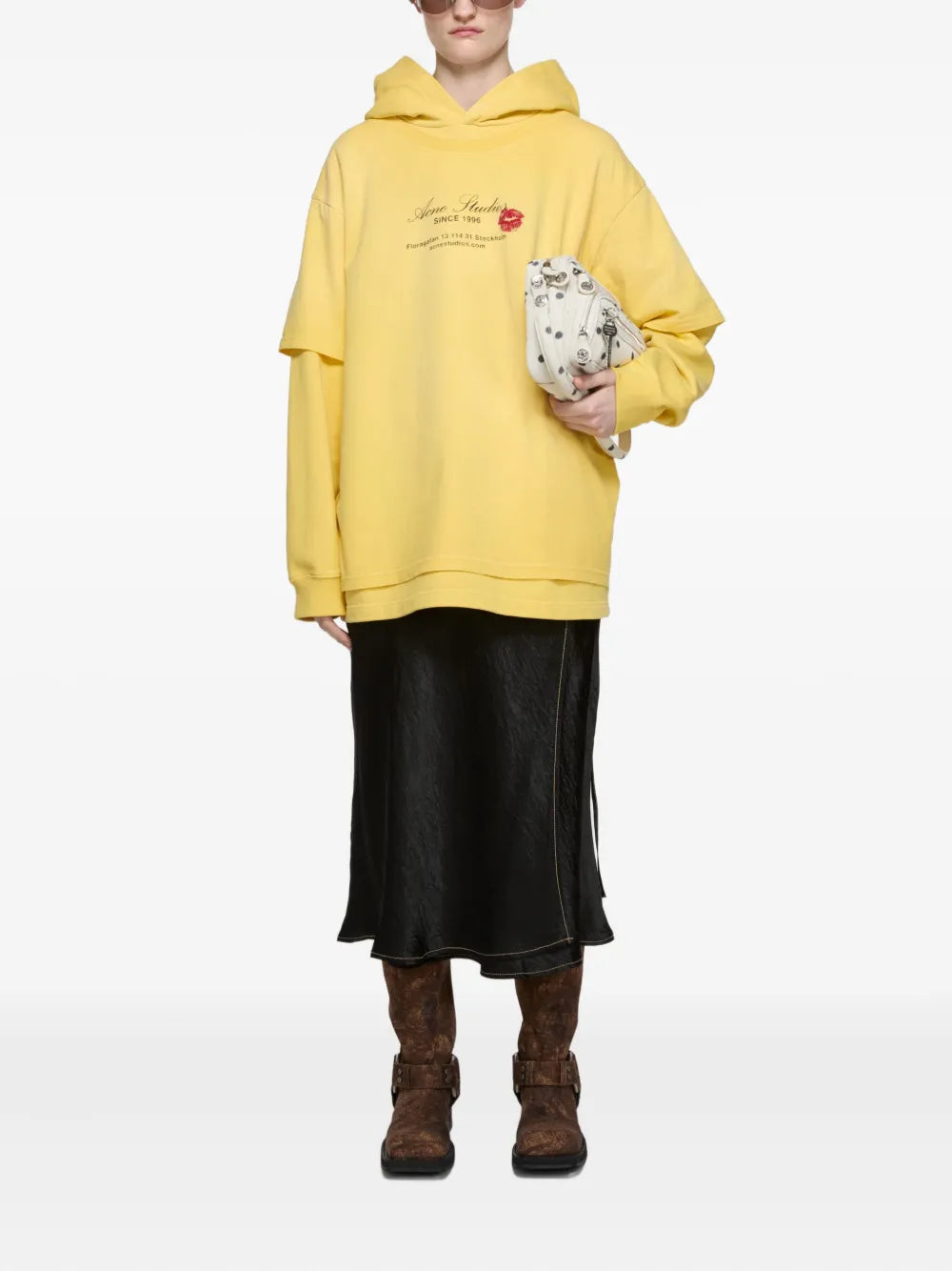 Acne Studios logo print hoodie