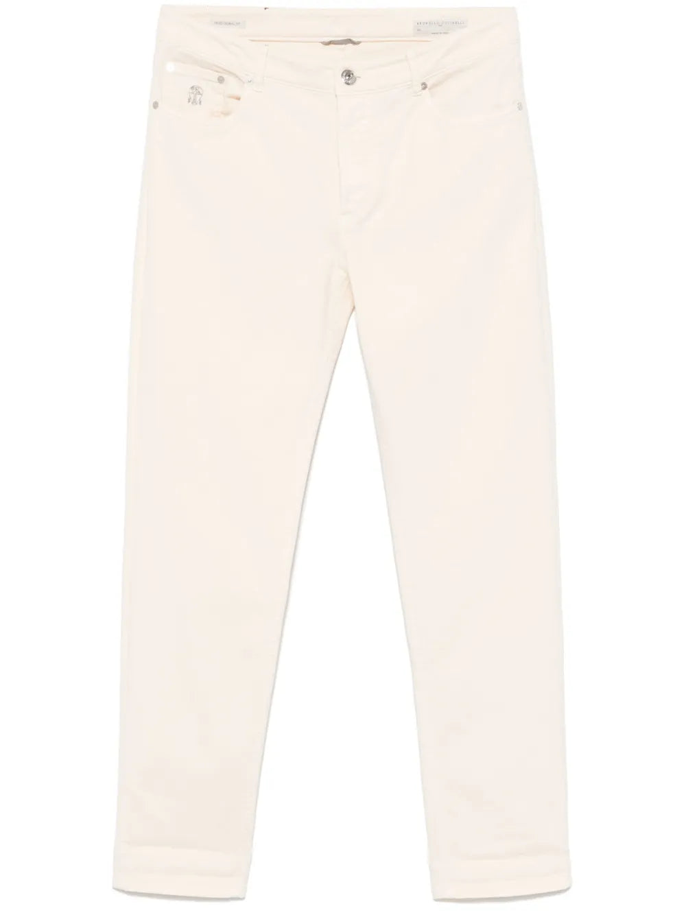 Brunello Cucinelli  logo-embroidered jeans