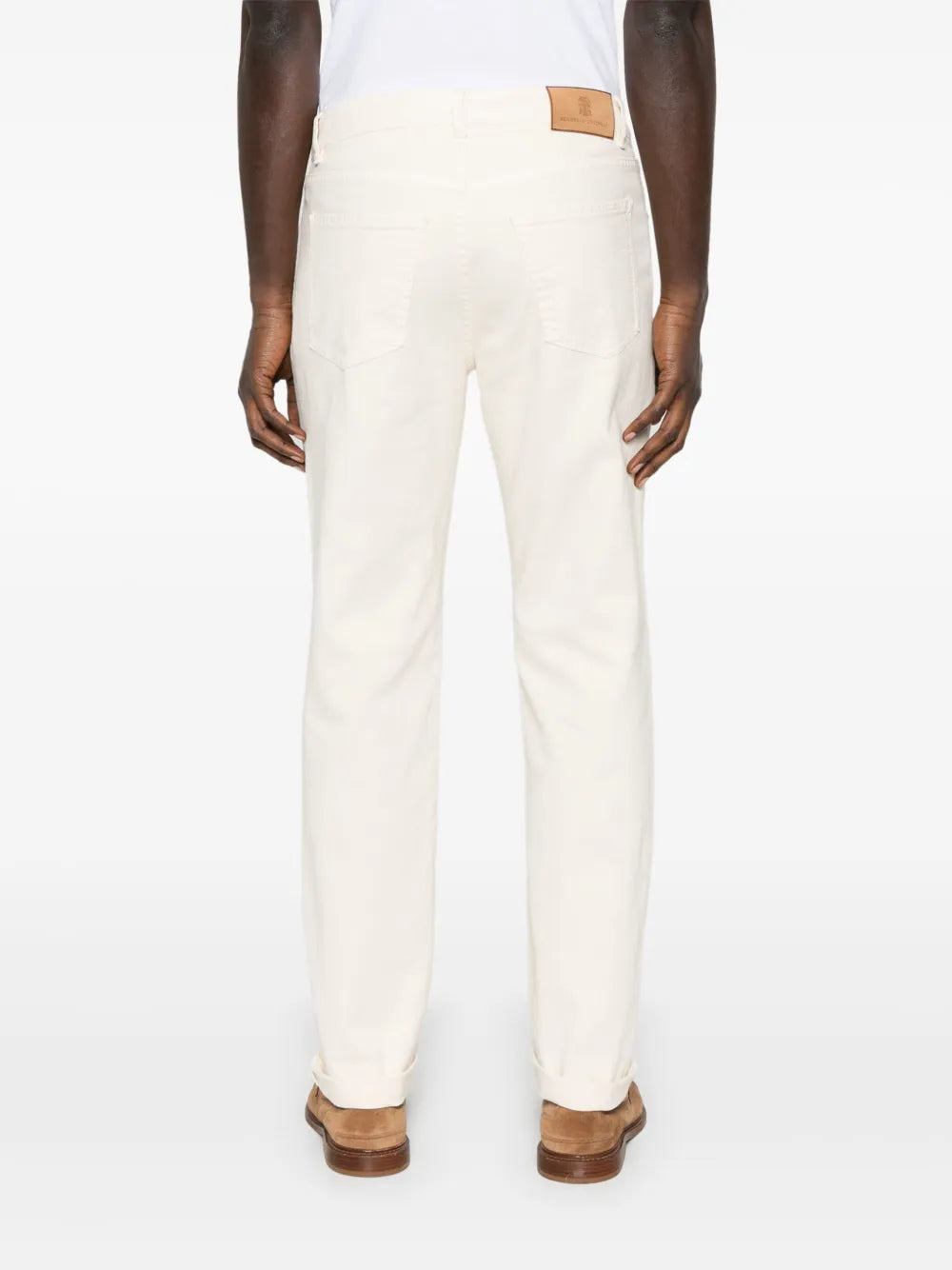 Brunello Cucinelli  logo-embroidered jeans
