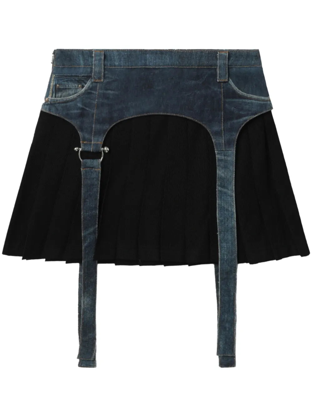 Andersson Bell  Trompe L'oeil pleated mini skirt