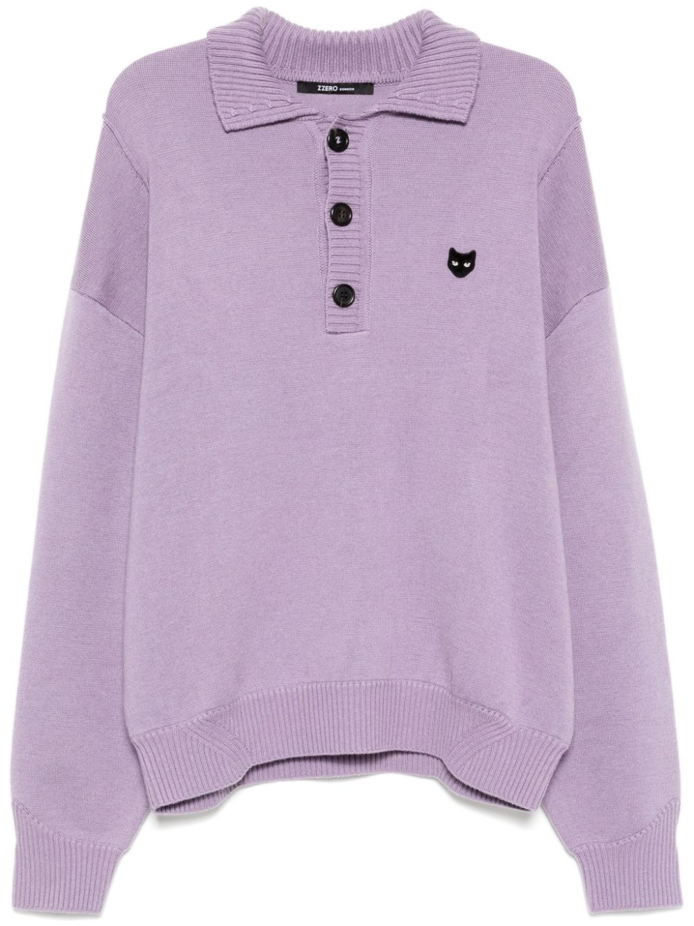 ZZERO BY SONGZIO  panther hand rope high neck sweater