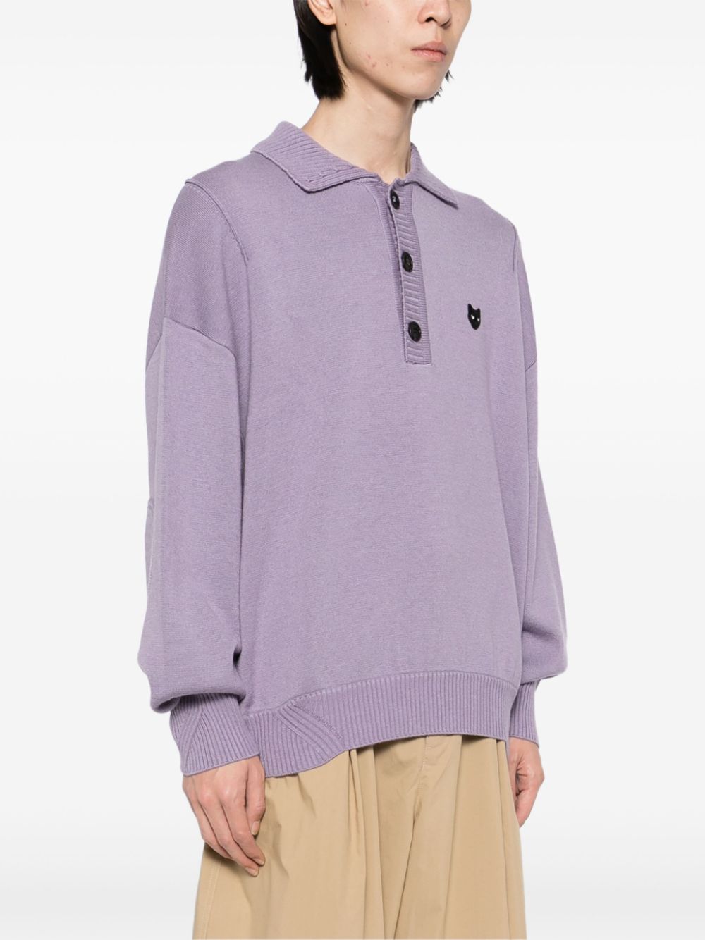 ZZERO BY SONGZIO  panther hand rope high neck sweater