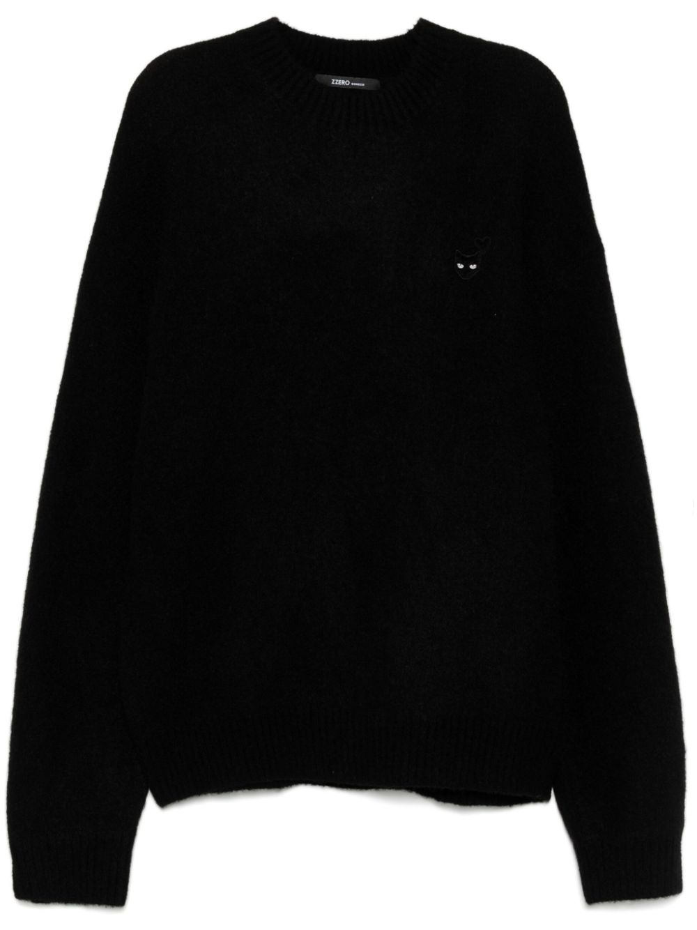 ZZERO BY SONGZIO  love panther hand-stitch jumper