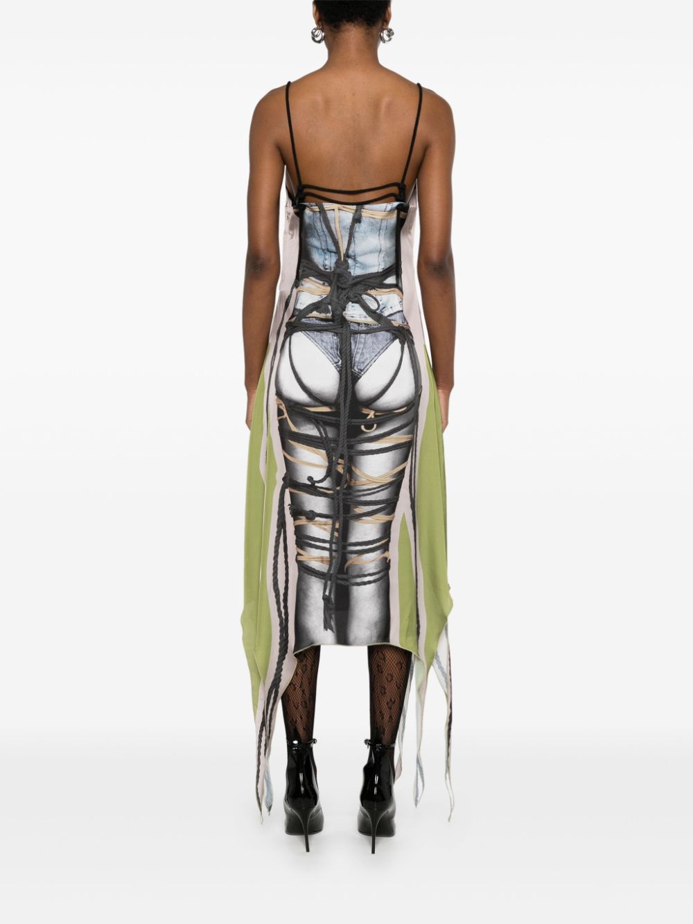 Y/Project bondage-print midi dress