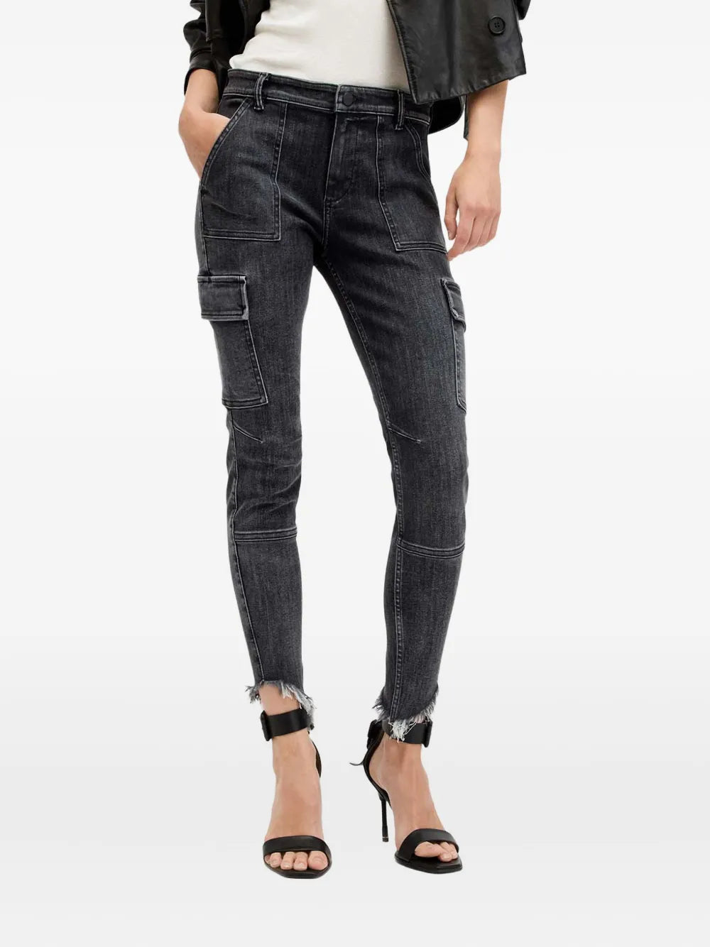 AllSaints  Duran frayed cargo jeans