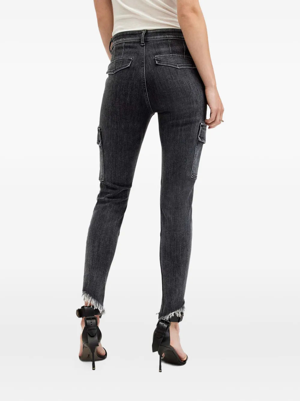 AllSaints Duran frayed cargo jeans