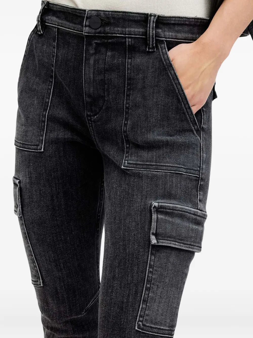 AllSaints Duran frayed cargo jeans