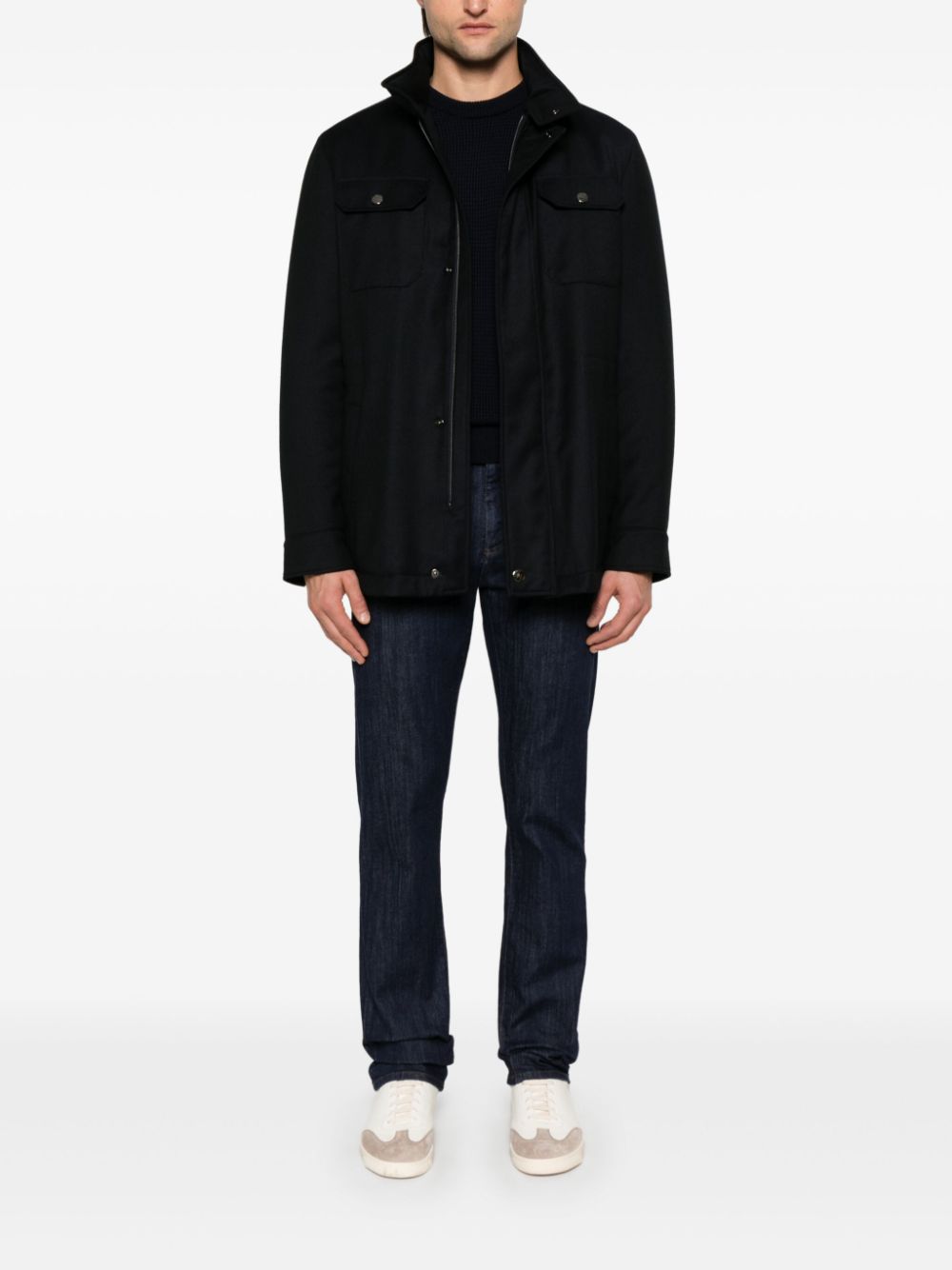 Canali waffle-knit sweater
