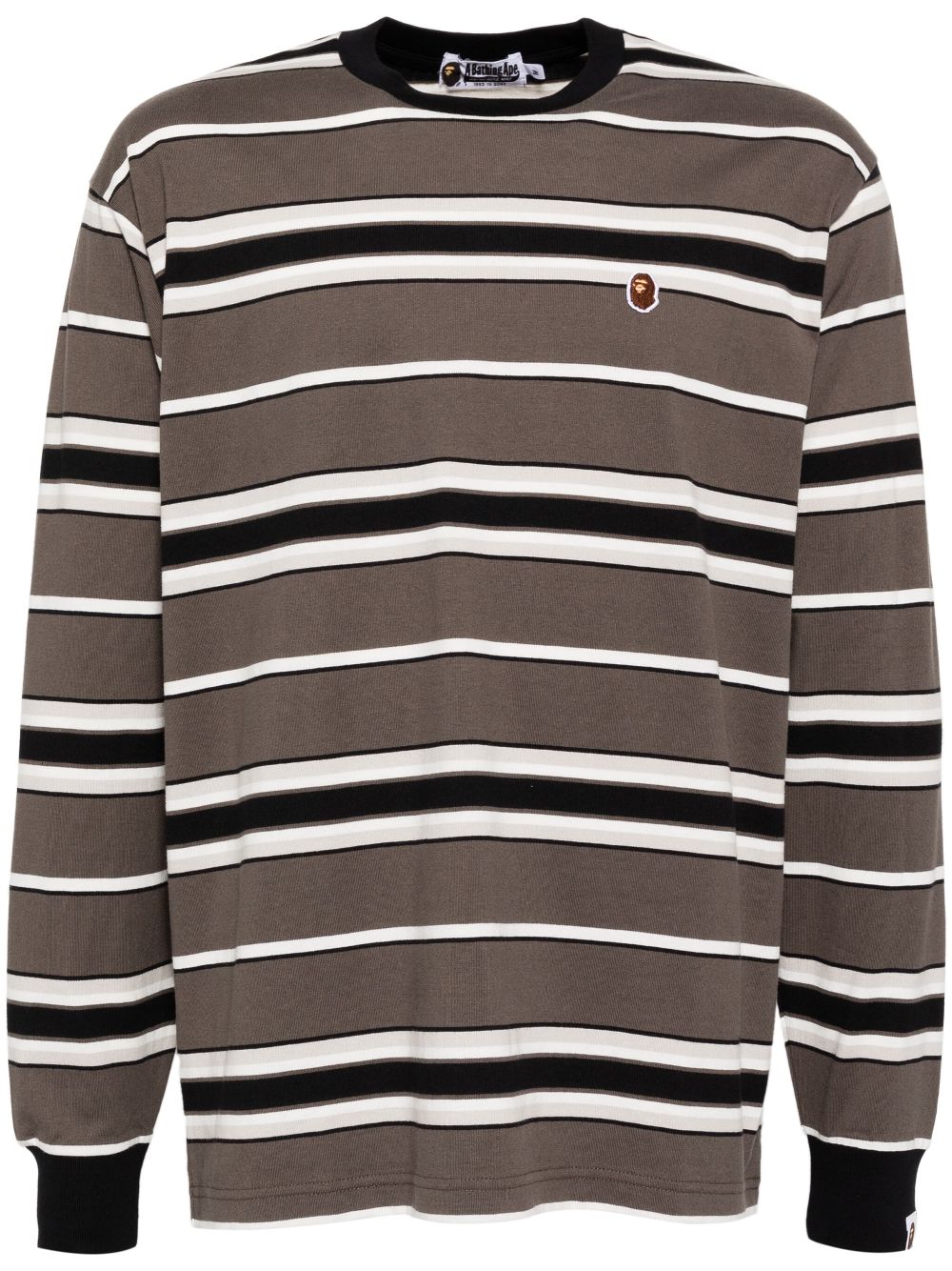 A BATHING APE®  ape-head striped T-shirt